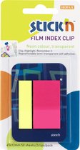 Stick'n 12 pack, Film Index clip 45x12mm neon geel & 45x25mm neon magenta, 50 tabs