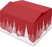 Trees Red – Kerstpakket Doos – Kerstverpakking – 10 stuks – 310x200x140mm – Medium