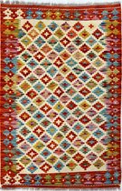 Afghaanse kelim - vloerkleed - 084 x 127 cm - handgeweven - 100% wol - handgesponnen wol