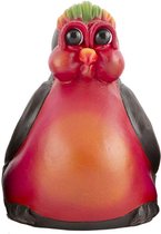 Crazy Clay Comix Cartoon - pinguin - vogel - beeld - Pip - roze - uniek handgeschilderd - massief beeld