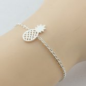 Vigos Jewelry Paradise Pineapple Armband Zilver - Dames Sieraden - Ananas - Verstelbaar - 13 tot 20 cm