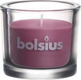 4 stuks Bolsius chic kaarsen in glas 92/80 oud roze wax (25 uur)