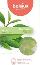48 stuks Bolsius wax melts groene thee - green tea geur (25 uur)