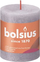 4 stuks Bolsius paars rustiek stompkaarsen 80/68 (35 uur) Eco Shine Frosted Lavender