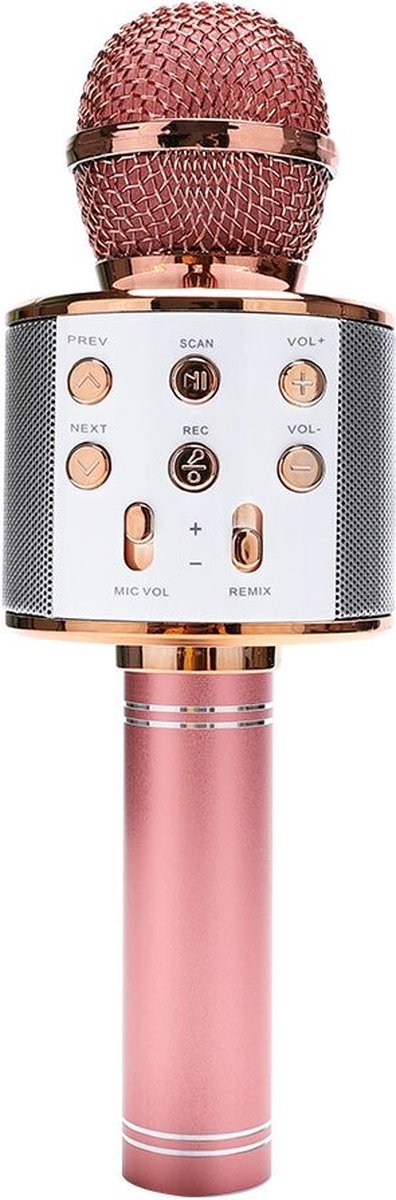 Karaoke Microfoon - Bluetooth Speaker - KTV - Roze Goud
