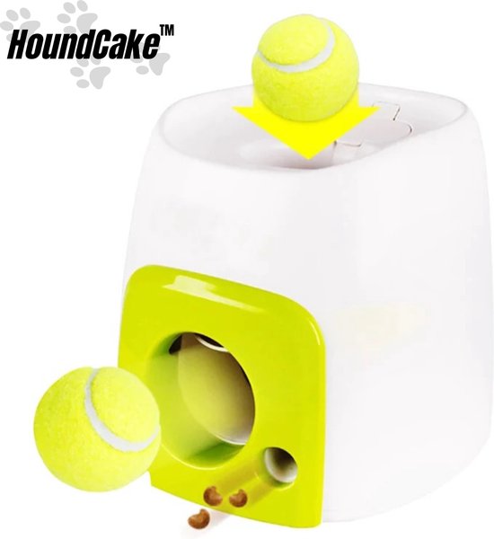 HoundCake™ Automatische Ballenwerper || Ballenschieter Hond || Balwerper Met Beloning || Ball Launcher Met Snacks || Inclusief Ballen