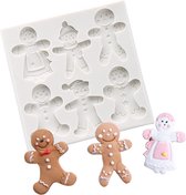 Sillicreations | Silicone mal Peperkoekmannetjes | silicone mold Gingerbreadman (maat mal 10x10cm)