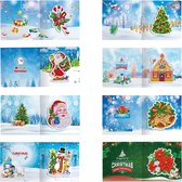 Cartes de Noël Gerdes Peinture de diamants - Cartes Peinture de diamants - 8 Cartes - 15x15cm - Avec Enveloppe