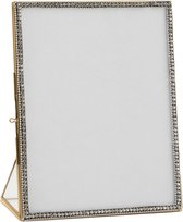 J-Line Fotokader Juweel Metaal/Glas Goud Large Set van 2 stuks