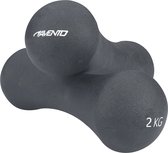 Bol.com Avento Handgewicht Set - Bone - 2x 2 kg - Grijs aanbieding