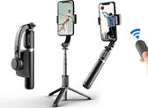 Handheld Gimbal Stabilisator -Telefoon stabilizer - iOS & Android compatible - Selfie Stick - Tripod - Bluetooth Stabilisator voor Smartphones - Zwart