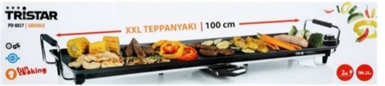 Bedrog toegang Ontcijferen Tristar XXL teppanyaki grillplaat- 100 cm (100x22 cm ) | bol.com