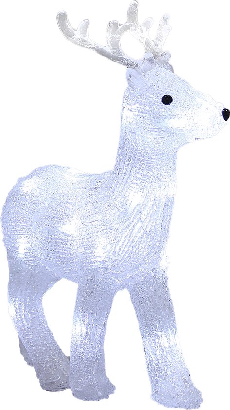 Deuba LED Acryl Figure Noël Déco Cerf Noël Déco Intérieur Plein air Renne