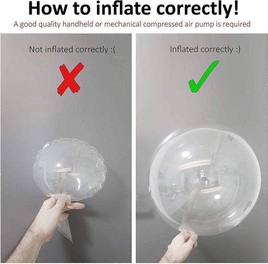 Lichtgevende ballonnen, 10 stuks led-heliumballonnen, 61 cm, bobo