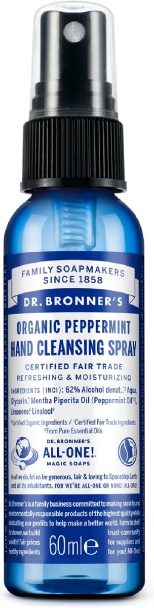 Goedkoopste Dr. Bronner's Hand Hygiëne spray pepermunt