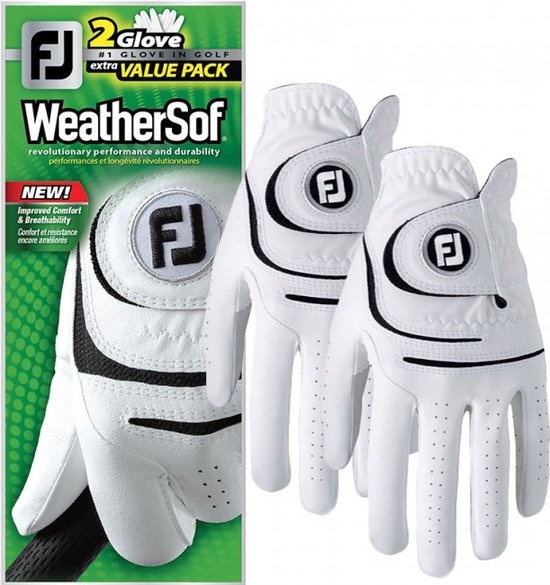 Footjoy - Weathersof - dames golfhandschoen - wit- maat Small - 2 pack |  bol.com