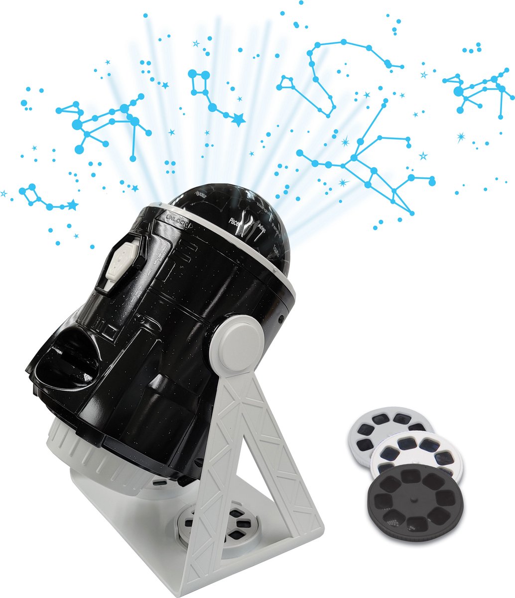 Projecteur Planetarium 360° Bilingue carte des constellations et livret pédagogique (Français/Anglais)