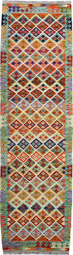 het formulier kroon Kan weerstaan Kelim - Loper - Afghaanse kelim - vloerkleed - 086 x 299 cm - handgeweven -  100% wol... | bol.com