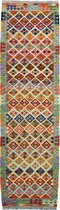 Afghaanse kelim - vloerkleed - 086 x 299 cm - handgeweven - 100% wol - handgesponnen wol