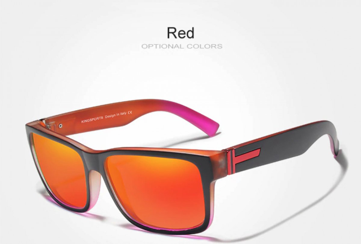 Kingseven zonnebril - UV400 - Gepolariseerd - Zwart - Limited Redstar - Z1901