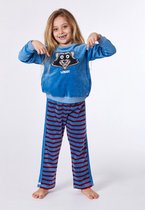 Woody pyjama meisjes - blauw - wasbeer - 212-1-PDV-V/858 - maat 176