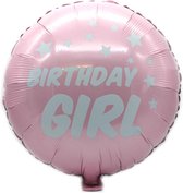 Folieballon Birthday Girl - 44cm - Roze - Kinderfeest - Meisje - kinderverjaardag