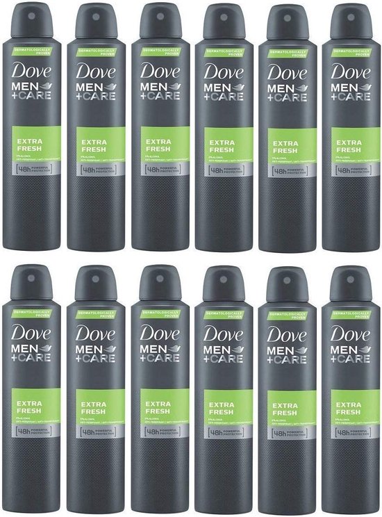 Dove Men+Care - Deodorant - Spray - Extra Fresh - 150ml x 12