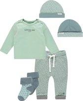 Noppies set (5delig) Mint broekje, shirt, mutje en 2 paar sokjes - Maat 74