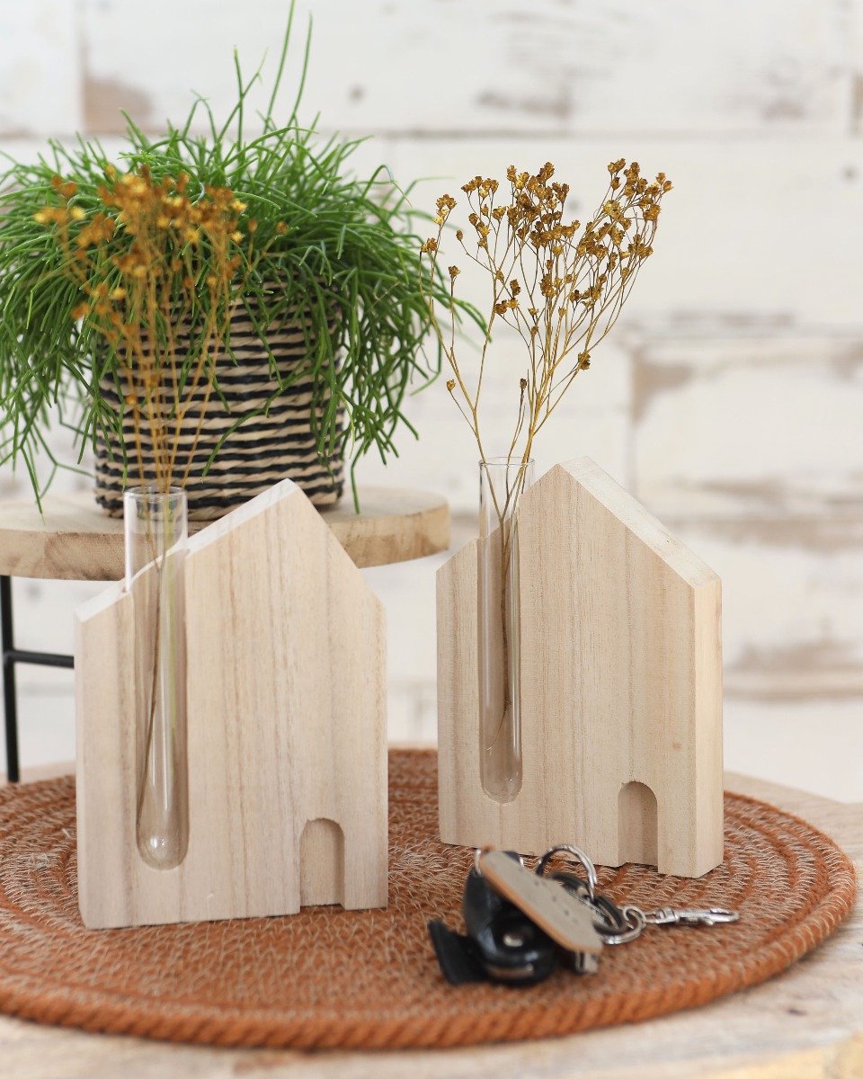 Goedkoopste Huis standaard met reageerbuis 14cm hoog - 6 st