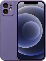 Coque iPhone 12 Pro Max Etui en Siliconen Grijs violet avec Protection Extra pour appareil photo - Grijs violet - Convient pour iPhone 12 Pro Max - Smartphonica