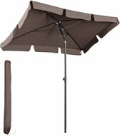Rechthoekige - parasol - luifel parasol - koel houden - UV-bescherming - opvouwbaar - voor terras - regendicht - grijs