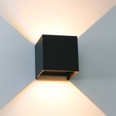 Dion - Moderne Up down wandlamp - Aluminium - Zwart