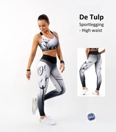 Feelj Sportlegging Tulp - High Waist met mooie Tulp Print - L