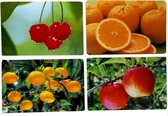 Placemats Fruit per set van 12 stuks