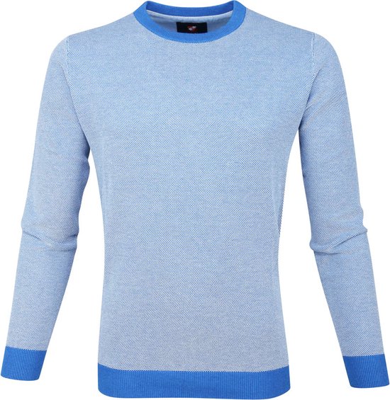Suitable - Katoen Pullover Thomas Blauw - Heren - Maat XXL - Modern-fit