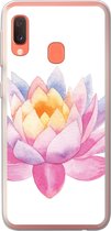 Telefoonhoesje Geschikt voor Samsung Galaxy A20e hoesje - Waterverf - Bloem - Waterlelie - Siliconen Telefoonhoesje