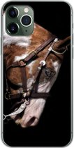 Geschikt voor iPhone 11 Pro hoesje - Paard - Halster - Vlekken - Siliconen Telefoonhoesje