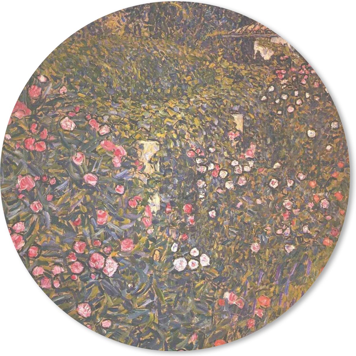 Muismat rond 20x20 cm - Mousepad Italiaans tuinbouwlandschap - Gustav Klimt - Ronde muismatten