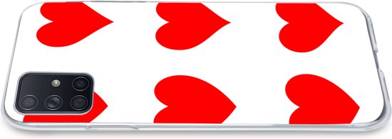 Coque Samsung Galaxy A71 - Une illustration avec neuf coeurs rouges - Coque en Siliconen pour téléphone