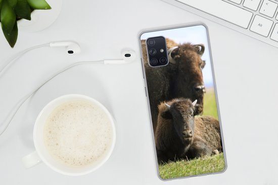 Coque Samsung Galaxy A51 5G - Buffle - Herbe - Veau - Coque de téléphone en Siliconen