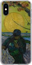 Geschikt voor iPhone X hoesje - De zaaier - Vincent van Gogh - Siliconen Telefoonhoesje