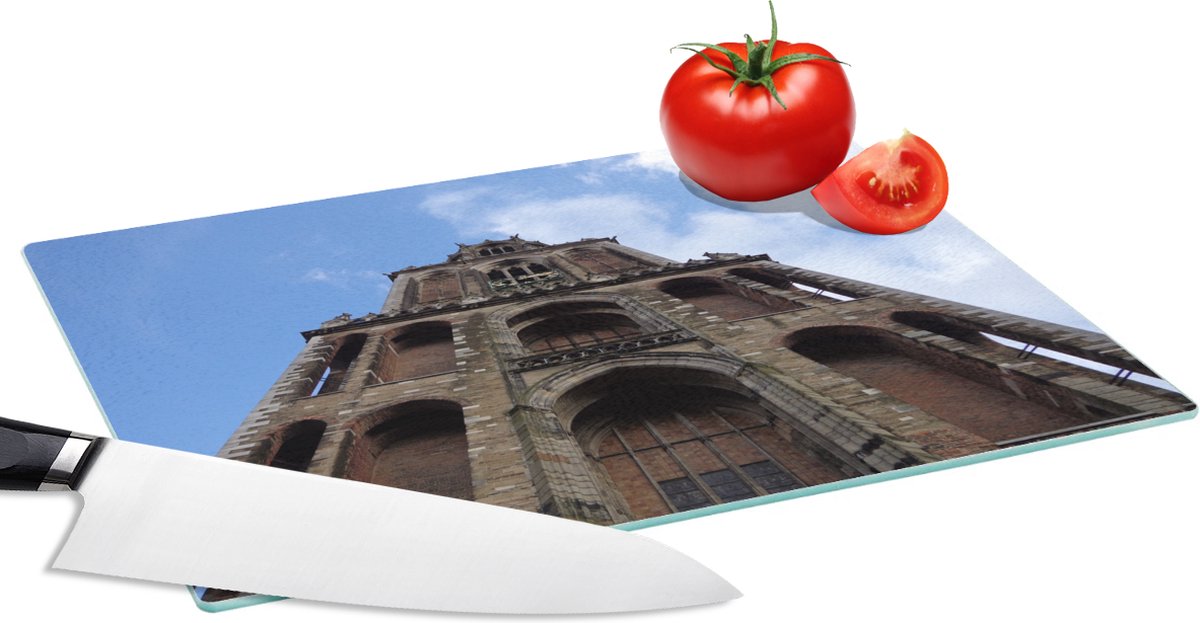 Glazen Snijplank - 28x20 - Domtoren - Utrecht - Lucht - Snijplanken Glas