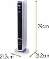 koppel Blijkbaar Samuel Toren kachel Elektrische verwarming 2200W inc Afstandsbediening LCD scherm  | bol.com