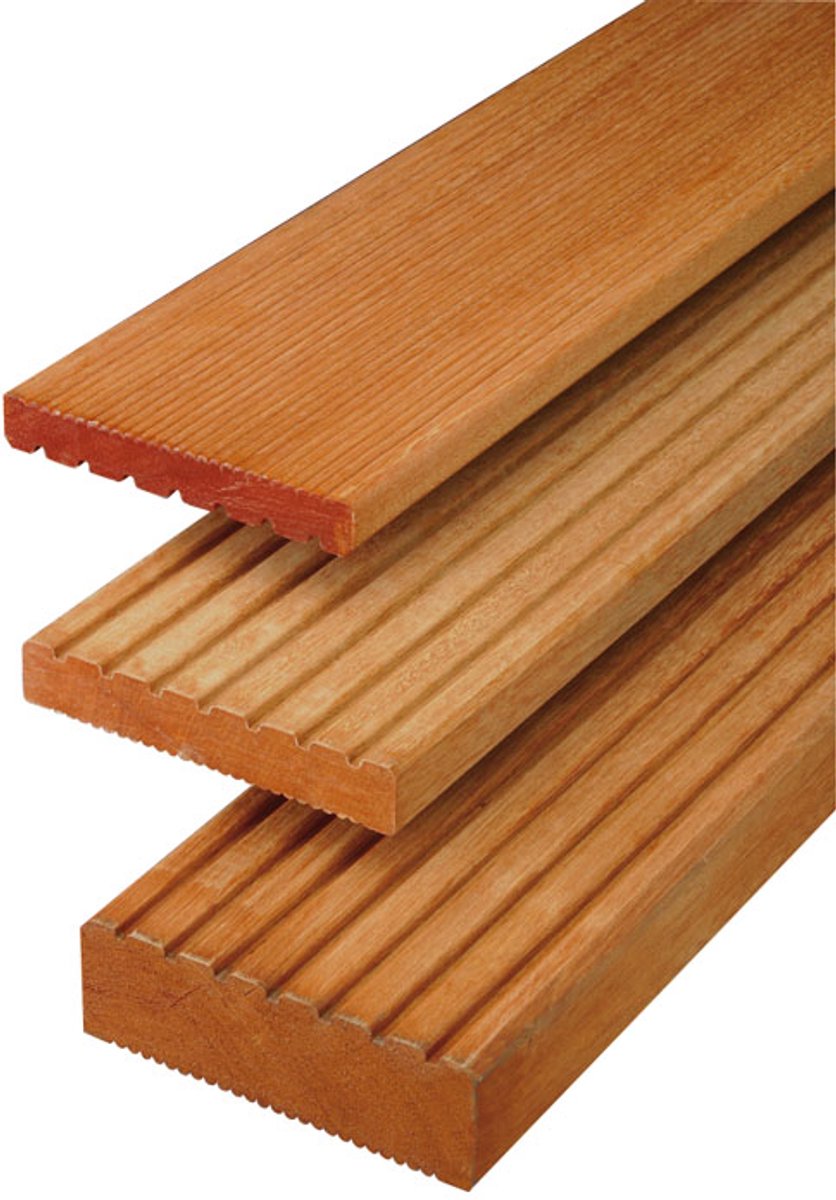 Bol.com Intergard Vlonderplanken hardhout Bangkirai 490cm (21x145mm) aanbieding