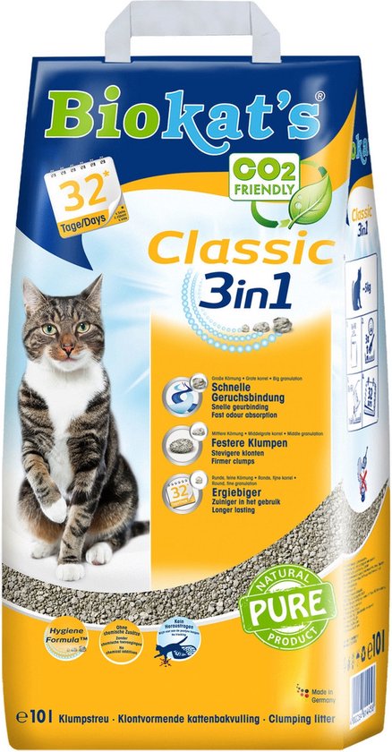 Bliksem schuur liefdadigheid Biokat's Kattenbakvulling Classic 10 liter | bol.com