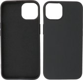 iPhone 13 Mini Hoesje - 2.0mm Dikke Fashion Telefoonhoesje Backcover - Siliconen Hoesje - Zwart