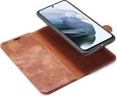 Hoesje 2-in-1 Book Case en Back Cover Bruin Geschikt voor Samsung Galaxy S21 FE