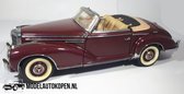 1957 Mercedes-Benz 300SC (Bordeauxrood) (20 cm) 1/24 Franklin Mint + Luxe Showcase  - Modelauto - Modelmotor - Schaalmodel - Miniatuurauto - Miniatuur voertuig