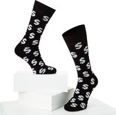 McGregor Sokken Heren | Maat 41-46 | Dollar Sok | Zwart Grappige sokken/Funny socks