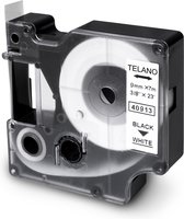 TELANO® Plastic Labels D1 40913 voor Dymo LabelManager - Zwart op Wit - 9 mm x 7 m - S0720680 Label Tape - 1 stuk